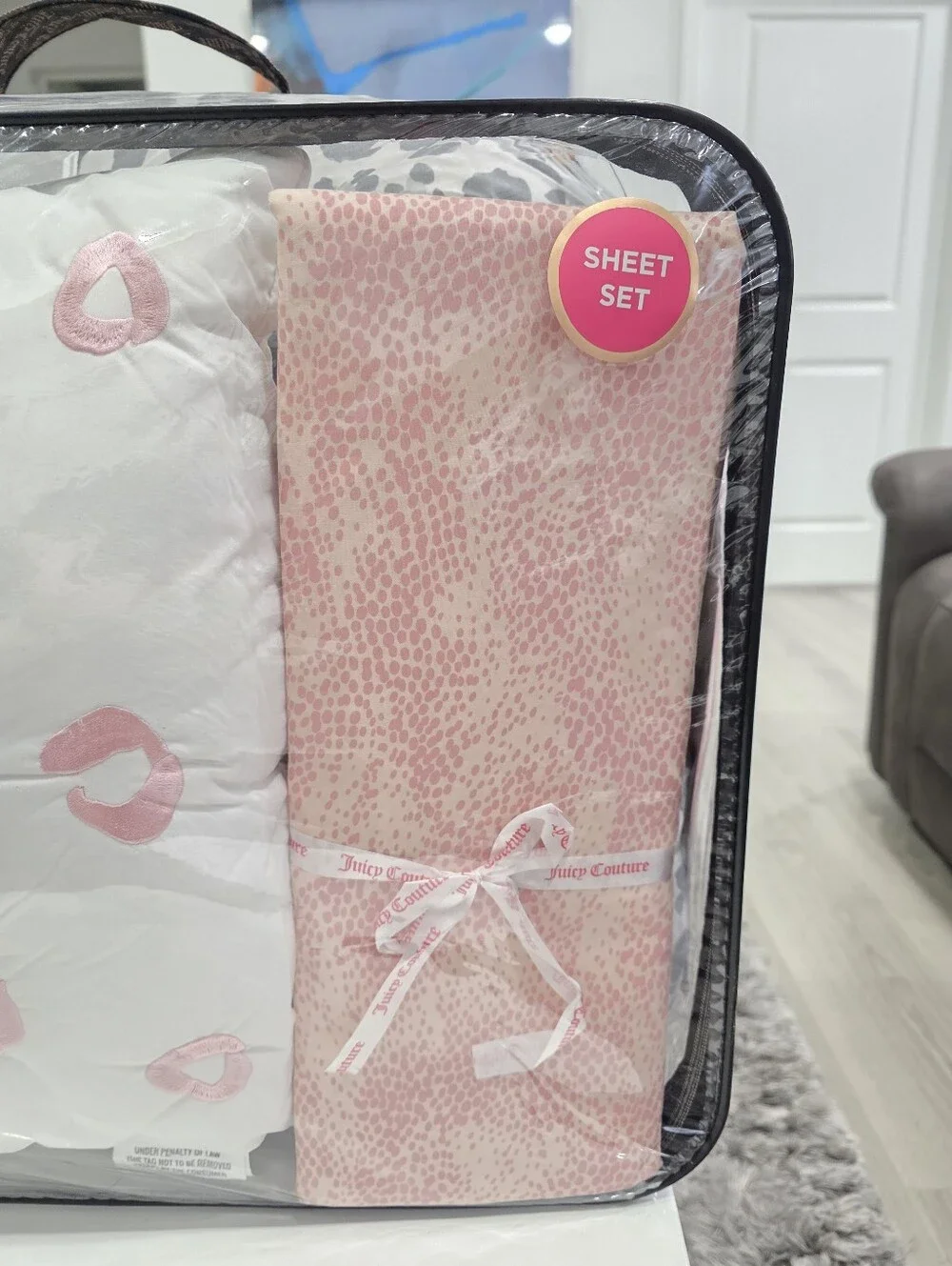 Juicy Couture QUEEN 8 Piece Leopard Gray Comforter Set Viral